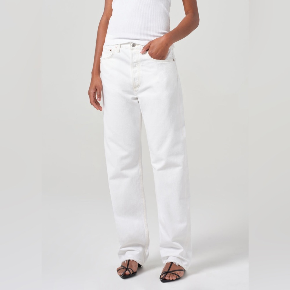 AGOLDE Kelly High-Rise Relaxed Straight Jeans in Milkshake, Size 30 - Picture 2 of 15